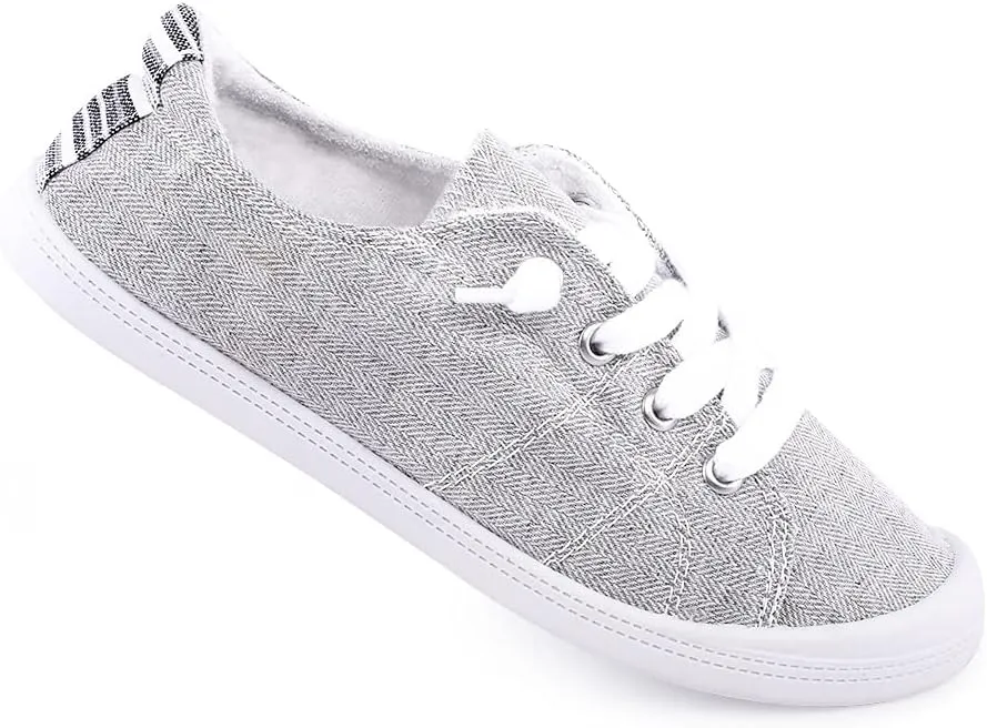Women's Slip On Canvas Sneaker Low Top Casual Walking Shoes Classic Comfort Flat Fashion Sneakers