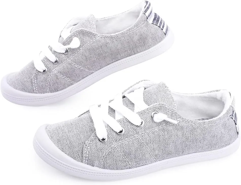 Women's Slip On Canvas Sneaker Low Top Casual Walking Shoes Classic Comfort Flat Fashion Sneakers