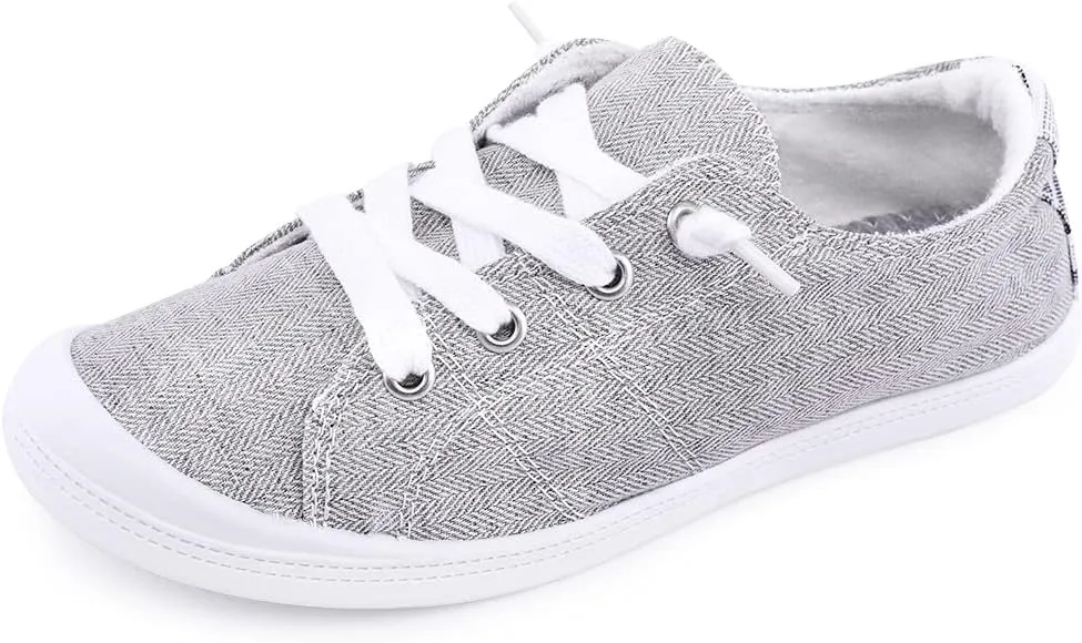 Women's Slip On Canvas Sneaker Low Top Casual Walking Shoes Classic Comfort Flat Fashion Sneakers