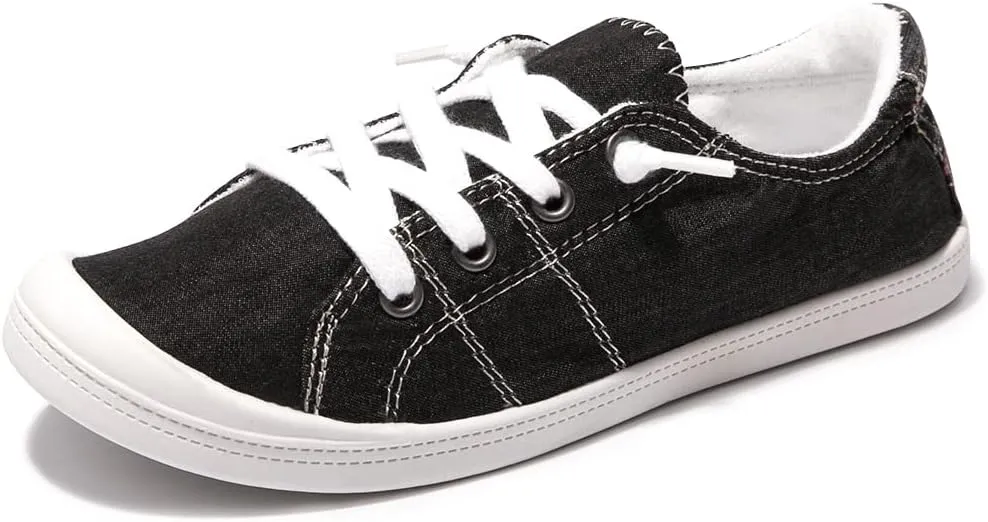 Women's Slip On Canvas Sneaker Low Top Casual Walking Shoes Classic Comfort Flat Fashion Sneakers