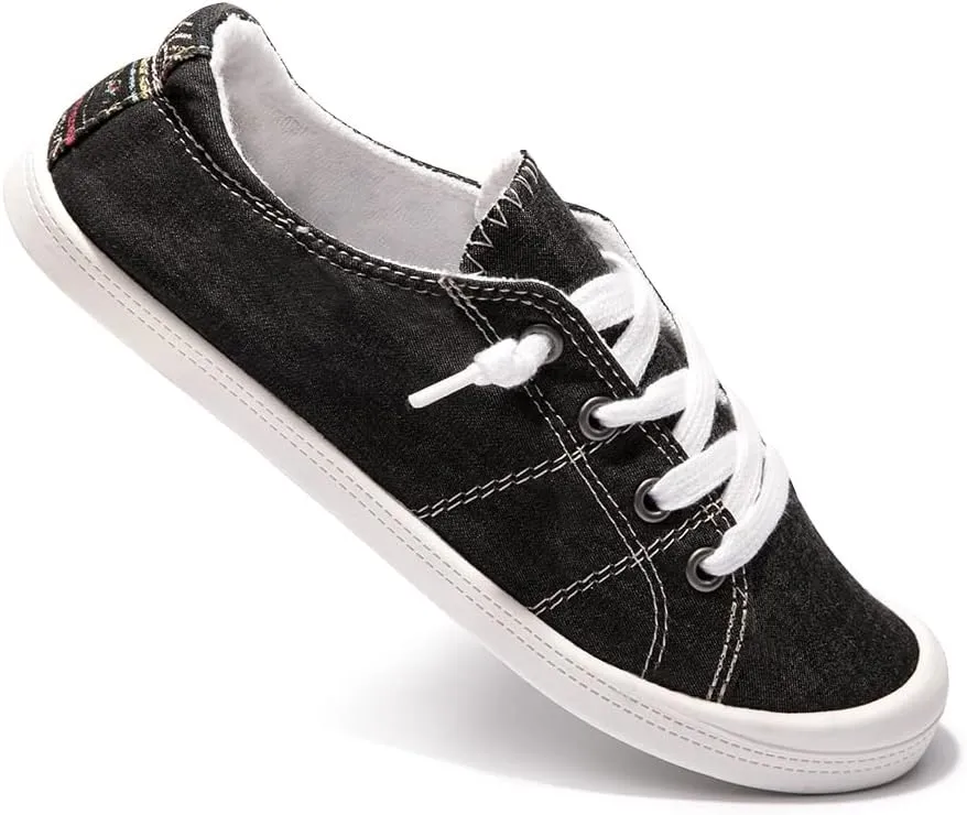 Women's Slip On Canvas Sneaker Low Top Casual Walking Shoes Classic Comfort Flat Fashion Sneakers