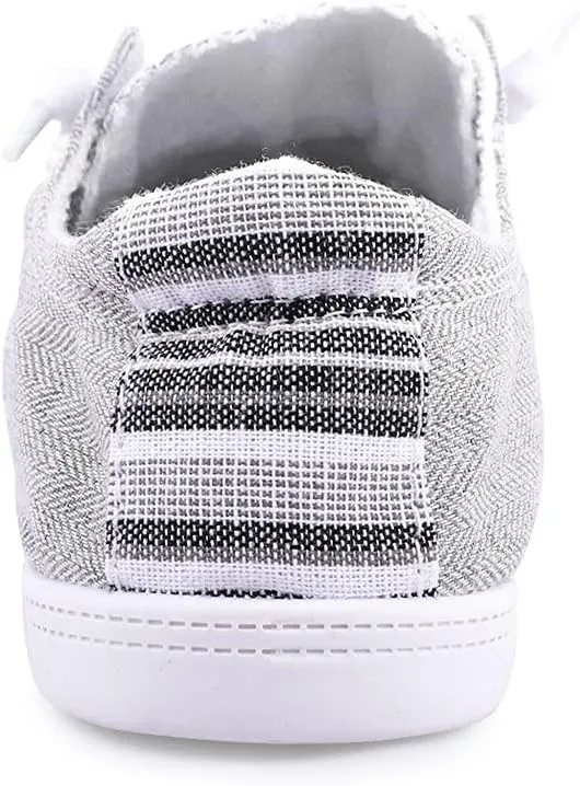 Women's Slip On Canvas Sneaker Low Top Casual Walking Shoes Classic Comfort Flat Fashion Sneakers