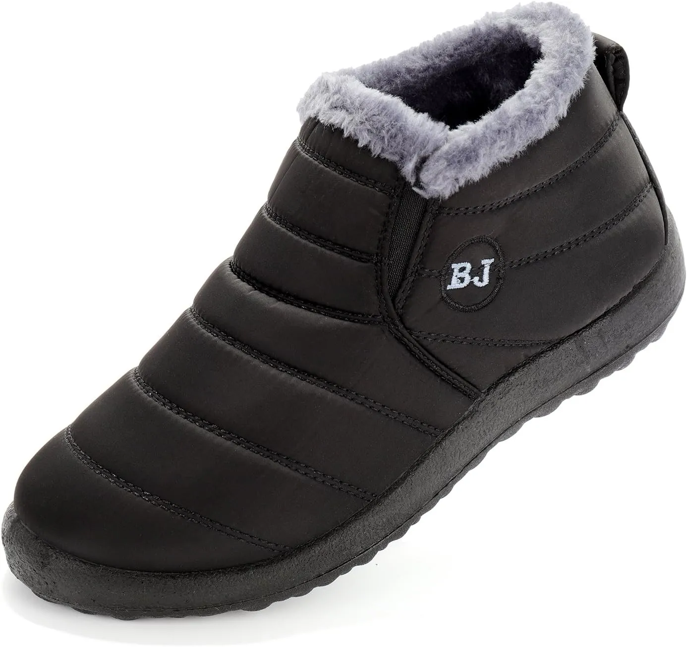 Womens Snow Boots Winter Warm Booties Fur Lined Anti-Slip Ankle Boots Outdoor Slip On Waterproof Booties Comfortable Warm Shoes