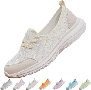 Women's Soft Sole Mesh Comfort Orthopedic Shoes, Comfortable Walking Shoes Women Arch Support, Casual Slip-on Shoes, Low-top Flat Arch Support Walking Shoes