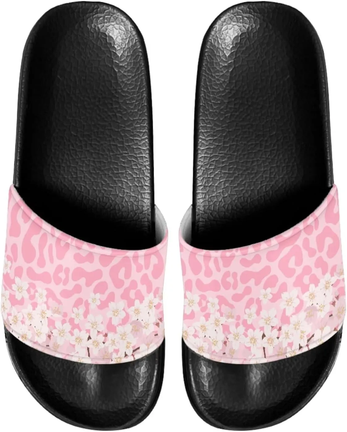 Womens Summer Black Flat Shoes EVA Anti-Slip Sole Shower Shoes Pool House Beach Slide Sandals Offering Great Comfort Slippers With Soft Leather