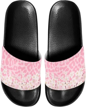 Womens Summer Black Flat Shoes EVA Anti-Slip Sole Shower Shoes Pool House Beach Slide Sandals Offering Great Comfort Slippers With Soft Leather