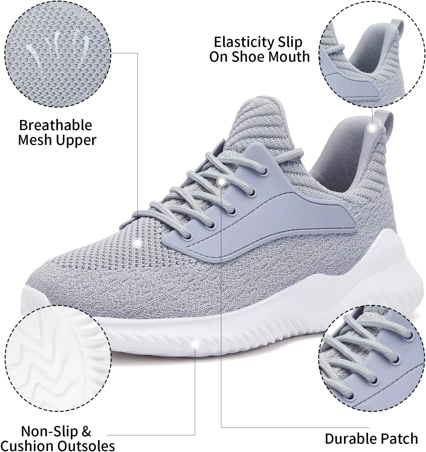 Womens Tennis Shoes Walking Sneakers - Memory Foam Running Slip On Gym Athletic Workout Nursing Comfort Work Shoe Lightweight