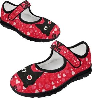 Women's Walking Shoes Lady Fashion Mary Jane Sneakers Breathable Adjustable Working Flat Shoes