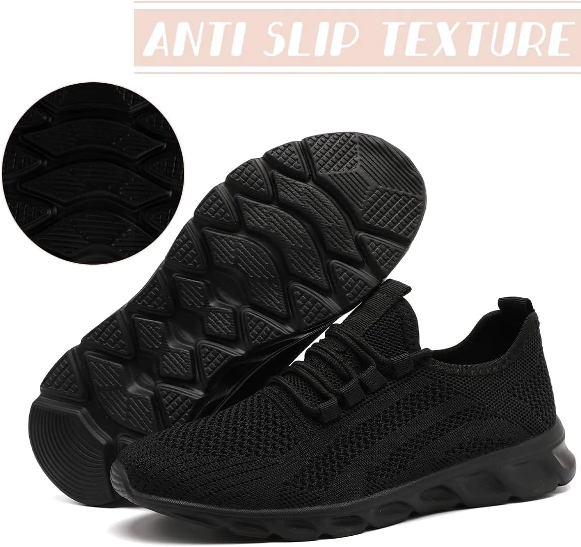 Womens Walking Shoes Slip On Tennis Running Fashion Sneakers for Sport Workout Gym Athletic Outdoor Jogging Exercise Lightweight Breathbale Shoe
