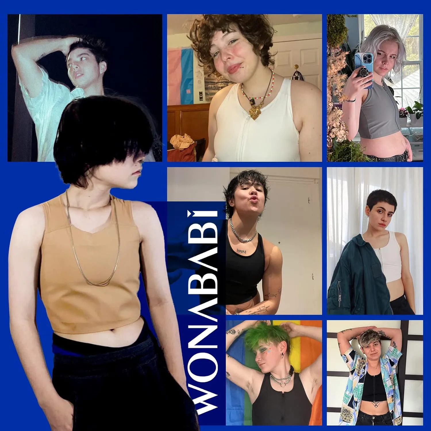 Wonababi Chest Binder Corsets, Flat Pro Trans Binder with Both Side Zipper