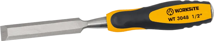 Worksite Flat Plate Chisel 1 inch (25MM) Heavy Duty Flat Chisel for Wood working, Carving projects, lathes.  Chisels are polished for a fine finish,  Proportionately wooden handles offer plenty of stability and control - WT3051