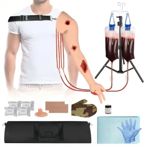 Wound Packing Arm Trainer, Wearable Haemorrhage Control Simulator for Tourniquet Training and Stop The Bleed Training - Light