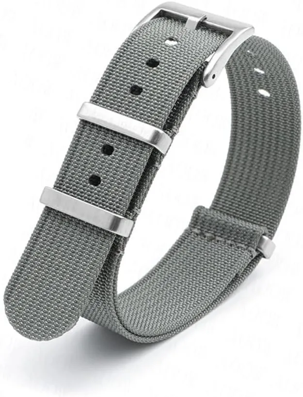 Woven Nylon Strap Band 18mm 20mm 22mm 24mm Stainless Steel Buckle Men Women Replace Watchband Watch Accessories