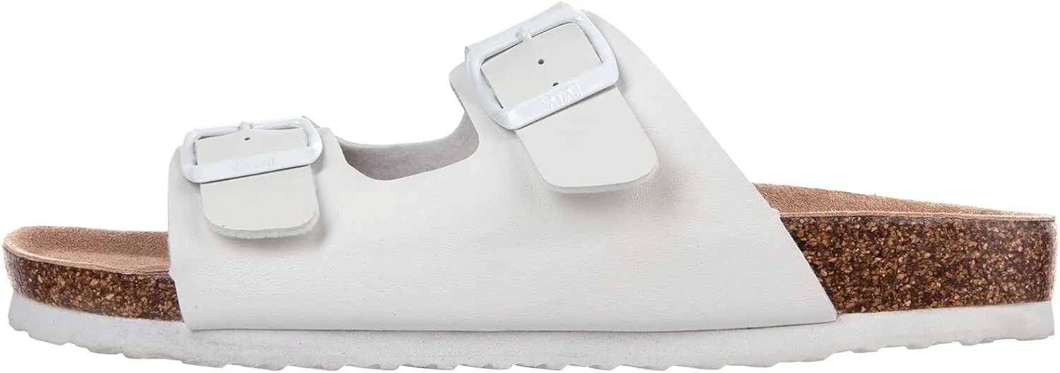 WTW Women's Comfortable Cork Footbed Sandals Memory Foam Summer Slide Sandals for Women Casual Beach Vacation Outdoor Walking