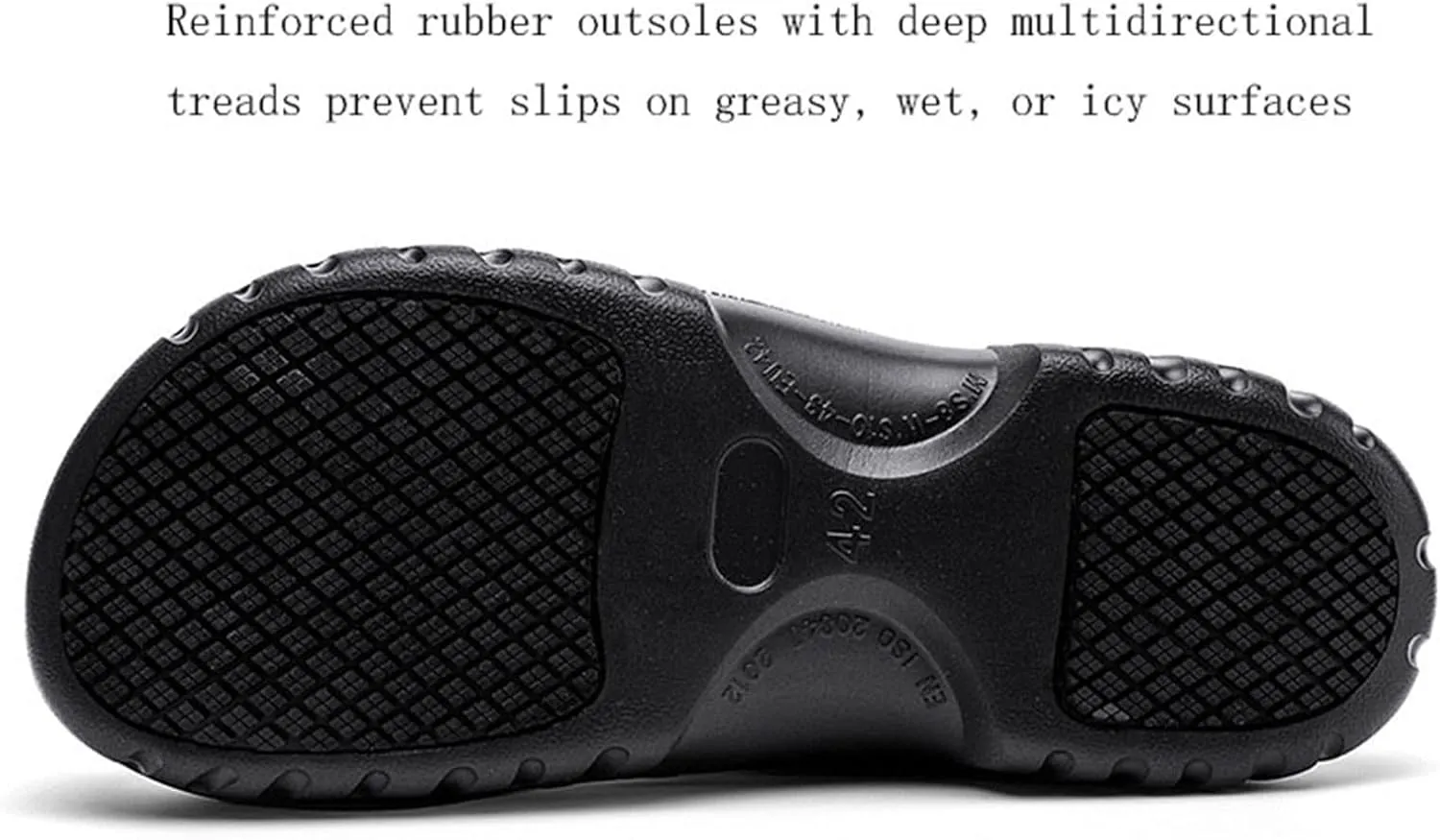 Wygwlg Mens Steel Toe Cap Anti-Collision Puncture Proof Waterproof Oil Resistant Safety Chef Shoes, Lightweight Shock Absorbing Safety Non Slip Work Chef Shoes, for Kitchen, Chef, Garden, Nurse