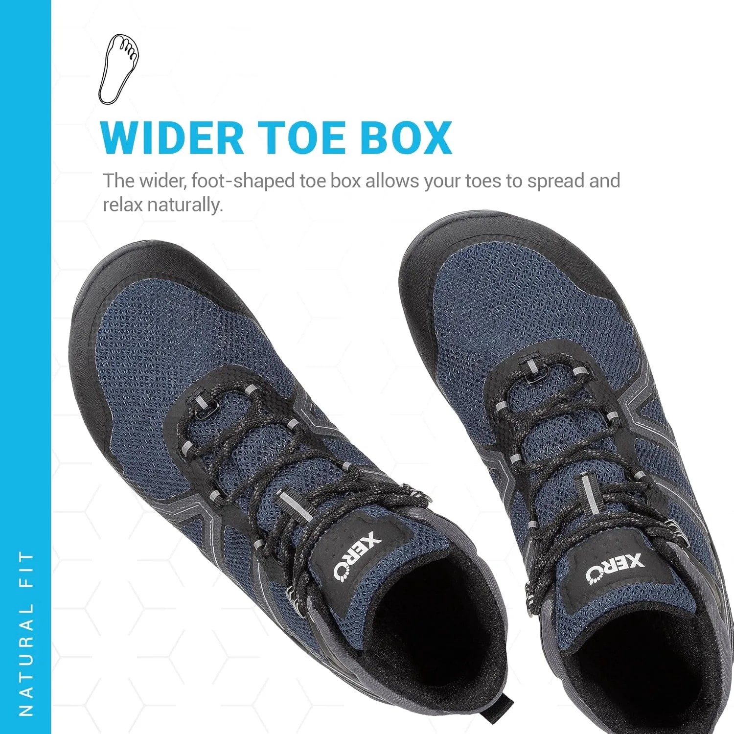 Xero Shoes Barefoot Hiking Shoes for Men | Xcursion Fusion Waterproof Hiking Boots | Zero Drop Shoes for Men, Wide Toe Box, Minimalist