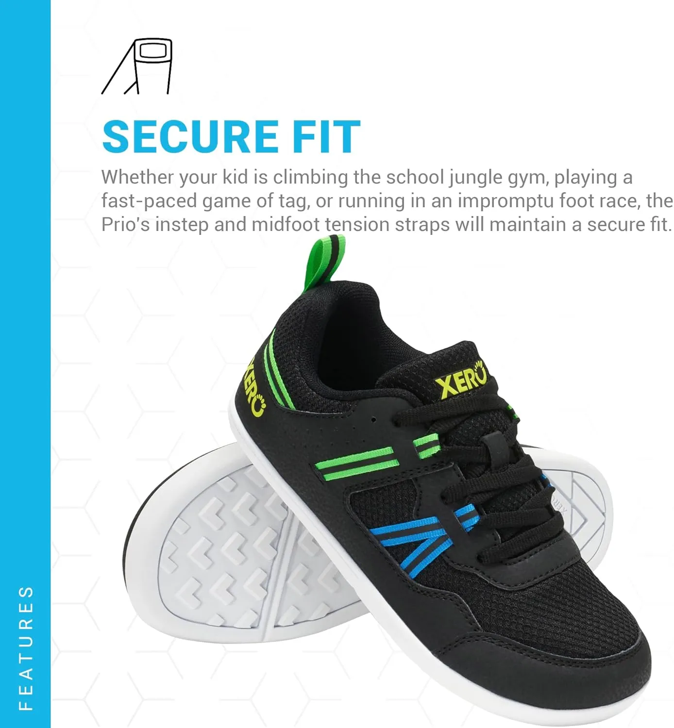 Xero Shoes Kids' Prio Cross Training Shoe - Lightweight Zero Drop, Barefoot
