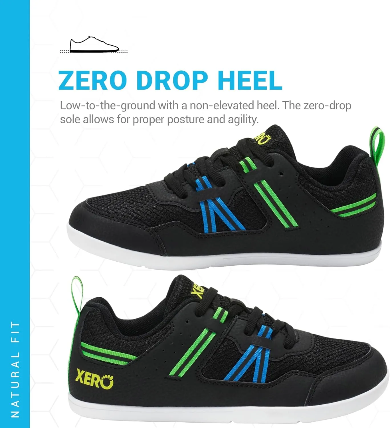 Xero Shoes Kids' Prio Cross Training Shoe - Lightweight Zero Drop, Barefoot