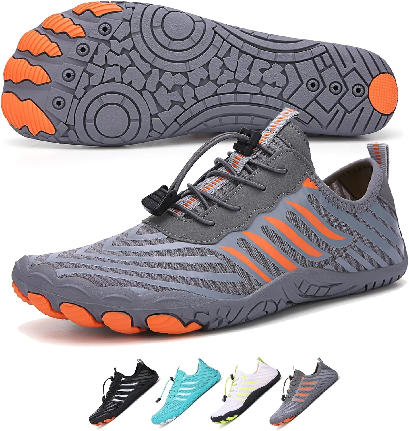 XNIRON Hike Barefoot Shoes for Womens Men,Quick Dry Water Shoes,Beach Pool Aqua Swim Surf Hiking Walking Shoes,Non-Slip Athletic Footwear Wide Toe Water Shoes