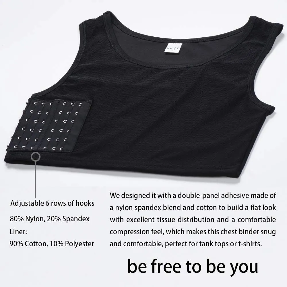 XUJI FTM Transgender Elastic Breathable Half Chest Binder