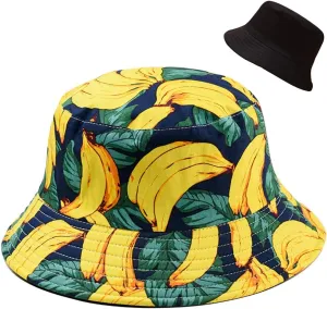 XYIYI Cute Bucket Hat Beach Fisherman Hats for Women, Reversible Double-Side-Wear