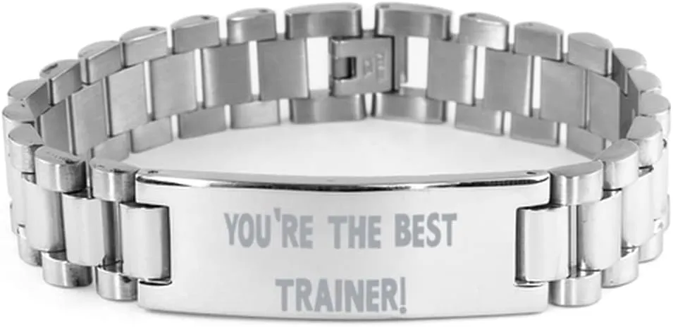 You're The Best Trainer! Ladder Bracelet, Trainer Engraved Bracelet, Unique Gifts for Trainer