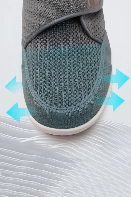 youyun Diabetic Shoes for Men Wide Width Elderly Men's Diabetic Shoes Adjustable Closure Breathable Lightweight Non Slip Air Cushion Sneakers for Swollen Feet Edema