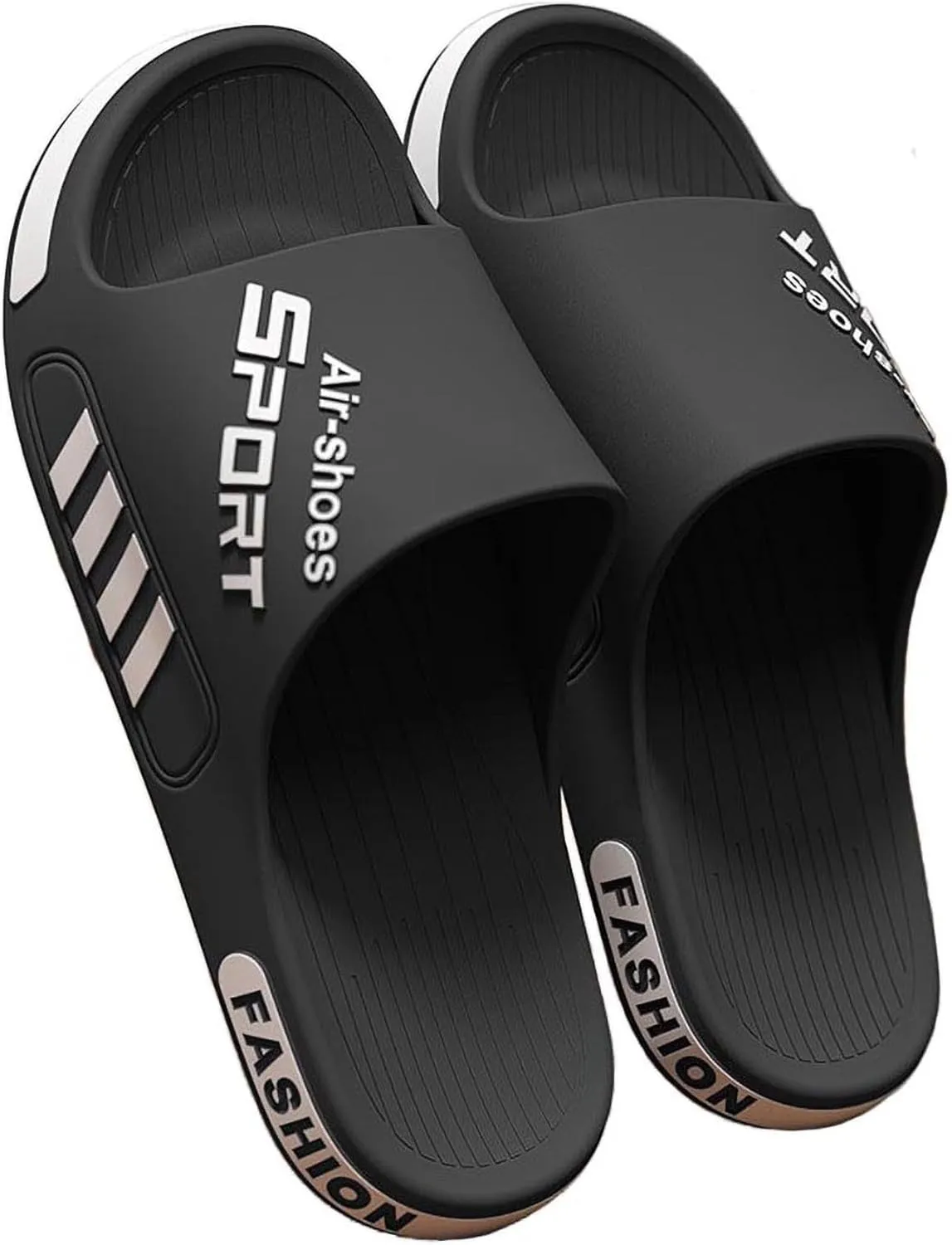 YUNZLAN Plus Size Men's Slides Sandals,Bathroom Shower Slippers,Non-slip Beach Pool Slides Shoes Outdoor Indoor