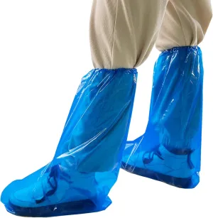 Yuzrbu 50 Pcs (25 Pairs) Disposable Thicken Boot and Shoe Covers 19 inch Tall Extra Large Waterproof Anti-Slip Overshoe