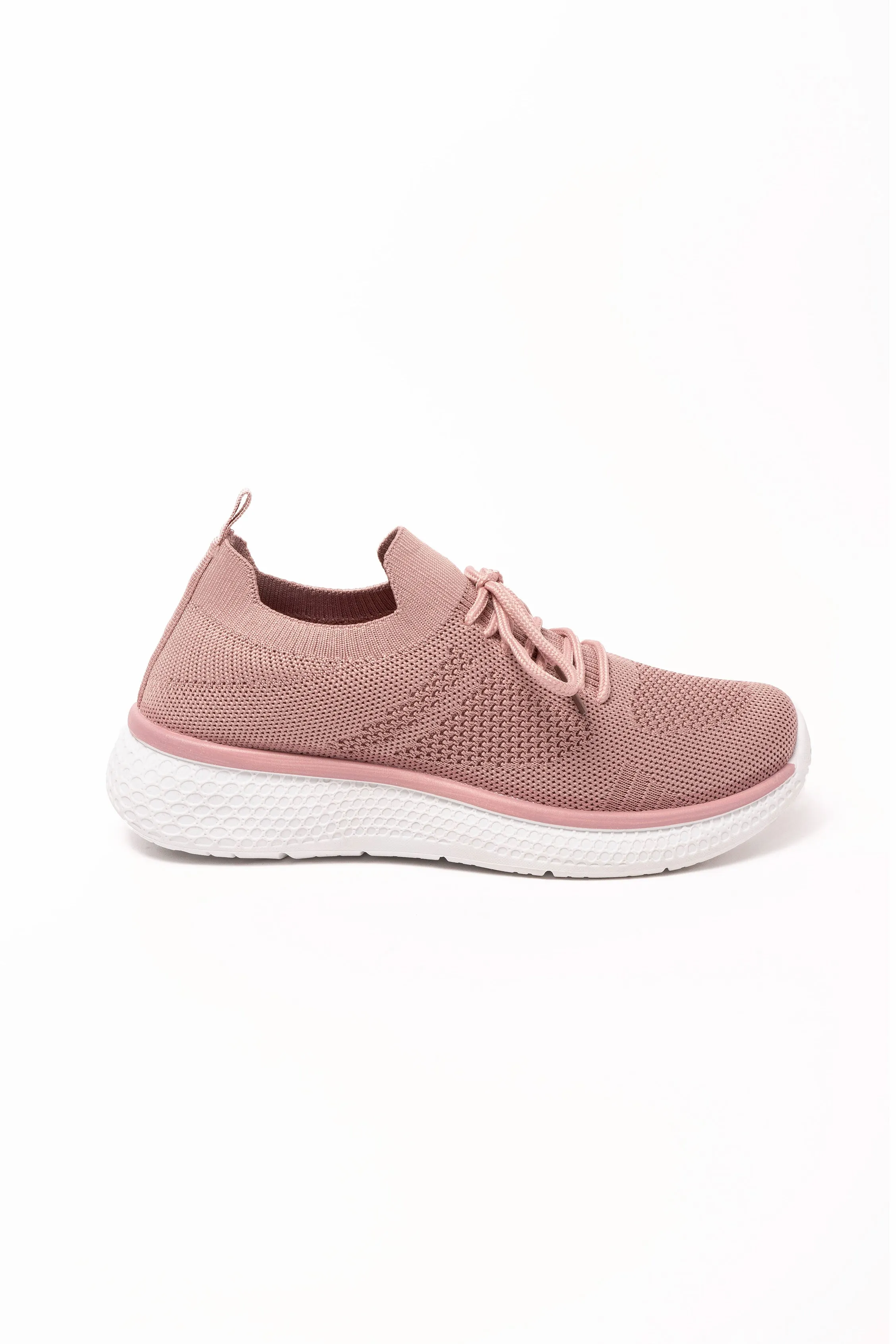 Zara Knitted Slip on Trainer Pink