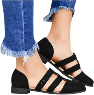 ZBYY Womens Sandals Summer Flat Heels Closed Toe Casual Dress Beach Sandals for Women Breathable Walking Shoes