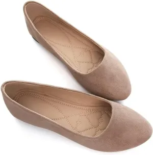 ZTWUTANG Women's Cute Round-Toe Flat Ballet Shoes Comfortable Dress Shoes for Walking