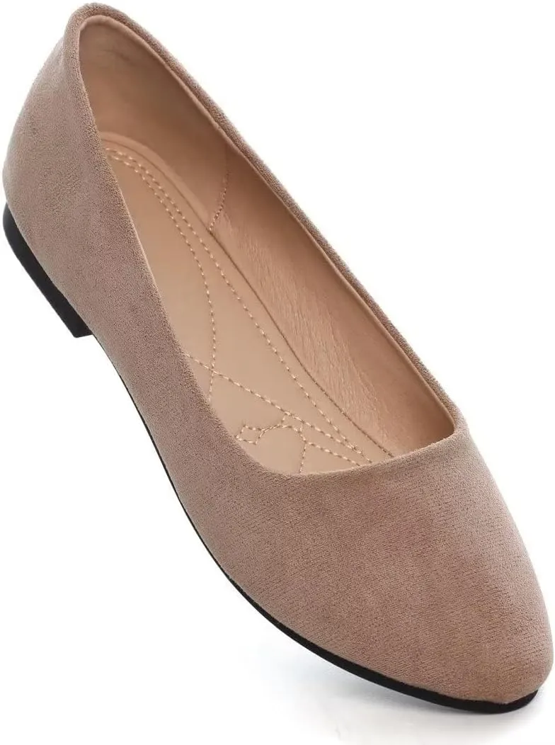 ZTWUTANG Women's Cute Round-Toe Flat Ballet Shoes Comfortable Dress Shoes for Walking