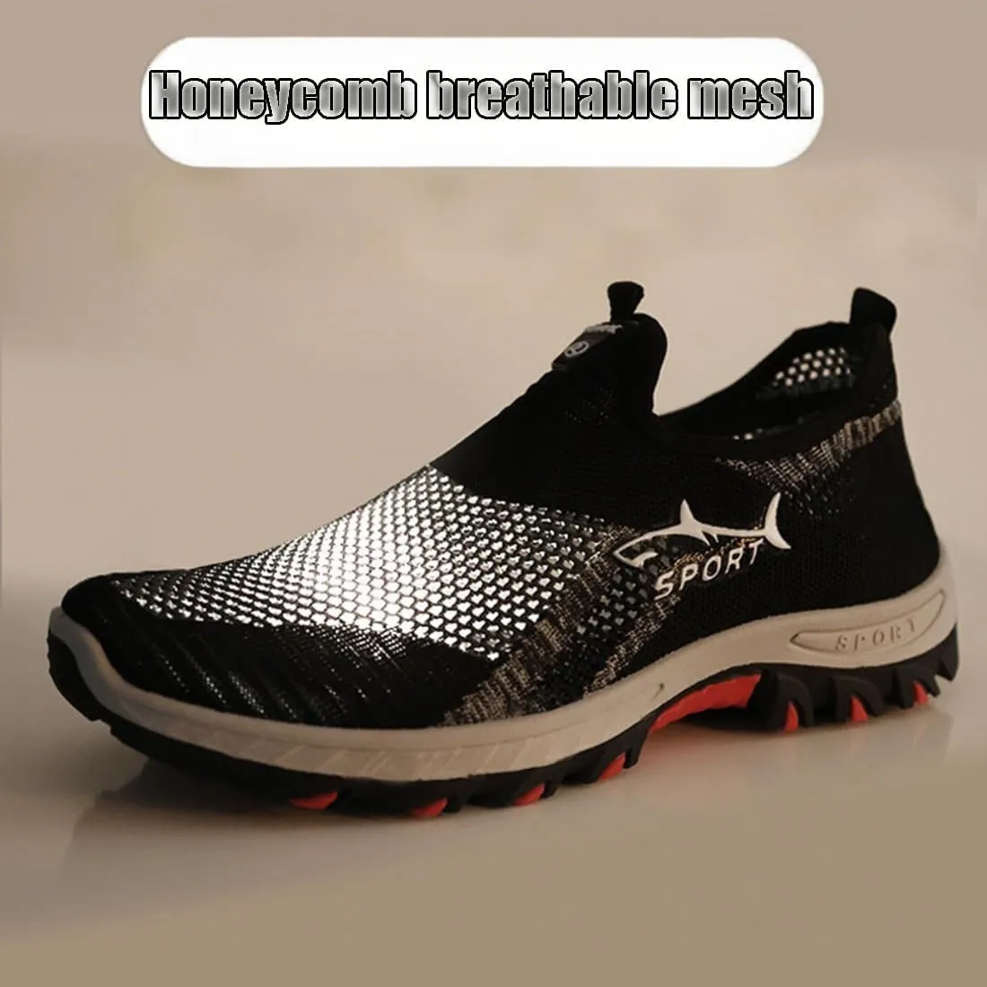 Zureto Jarv Cooling Comfort Sneaker, Men Soft Bottom Comfy Casual Anti-Slip Slip On Summer, Breathable Walking Mesh Shoes for Men